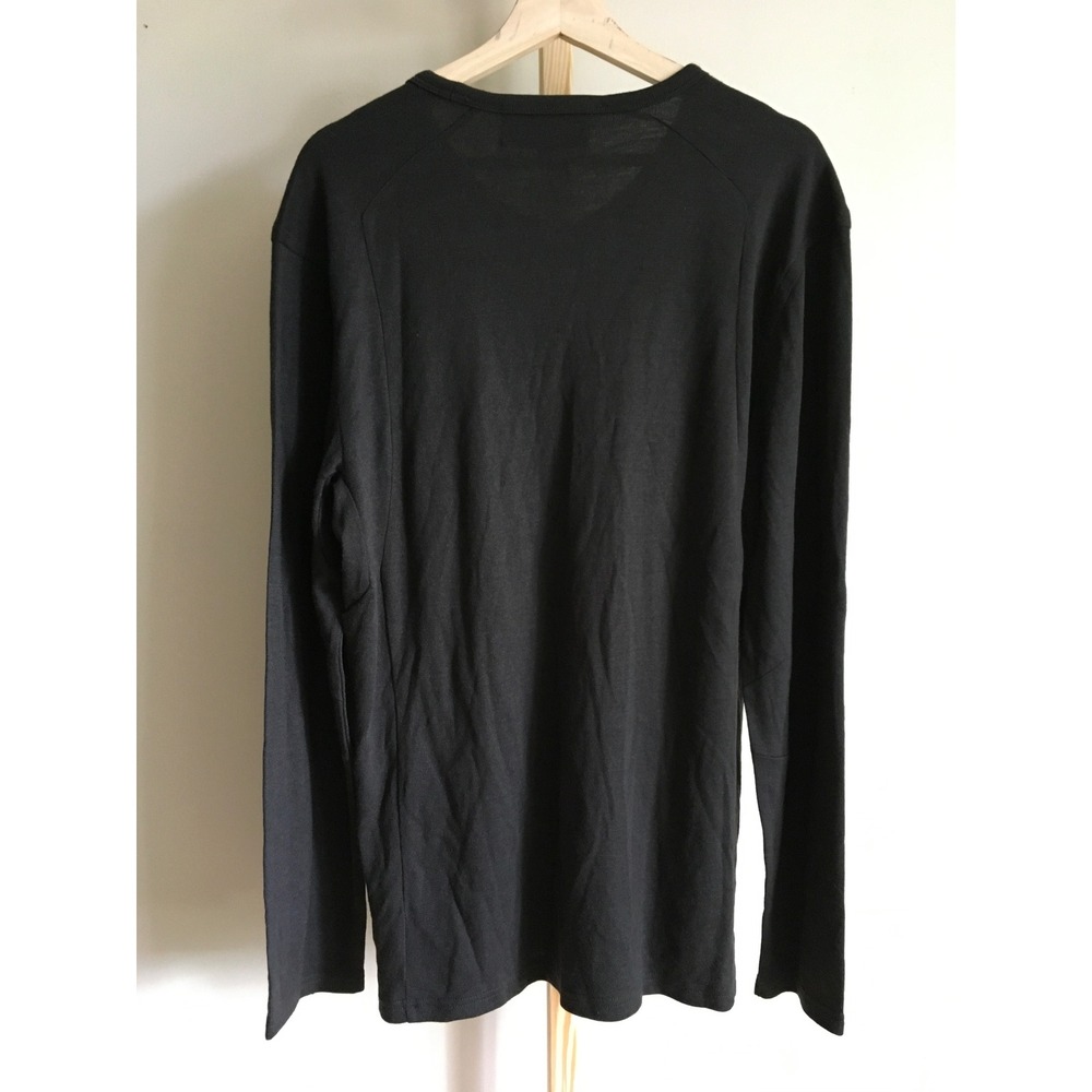 Massif Collection Mens Charcoal Green V-Neck Long Sleeve Shirt L/40 NWT - Picture 5 of 8